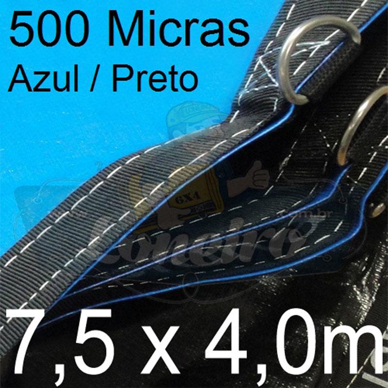 SUPER LONA LONEIRO AZUL PRETO 7,5x4