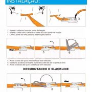 Cinta Avulsa 9 metros Amarela com Alça em uma das pontas para Slackline Suporta 3000kg ou 3 Ton de força