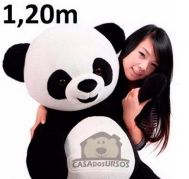 Urso Panda de Pelúcia Gigante com 120cm / 1,20 metros Presente Namorada