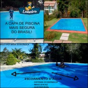 Capa para Piscina Super 6,0 x 2,5m Azul/Cinza Chumbo PP/PE Lona Térmica Premium +46m+46p+2b