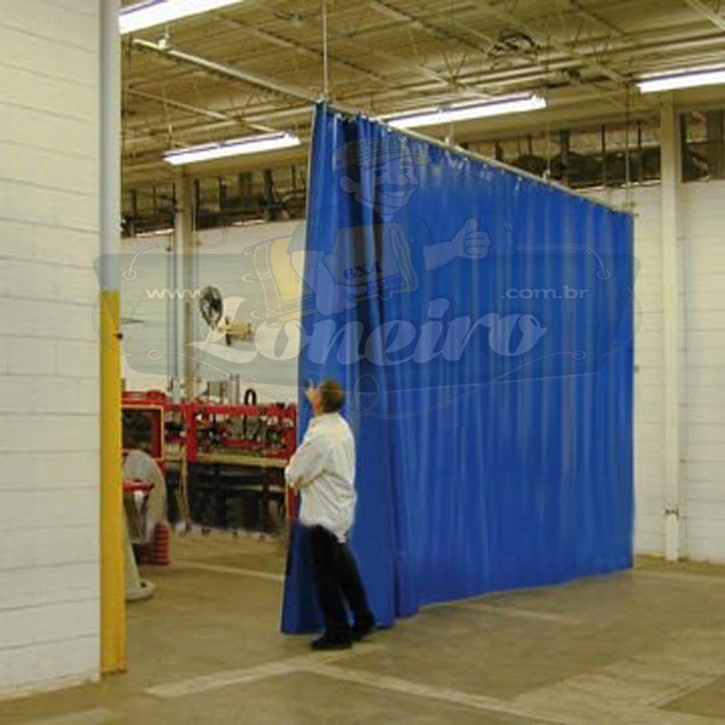 Lona: 18,0 x 8,0m Loneiro 500 Micras PolyForte Impermeável Azul e Cinza com bainha e ilhoses a cada 1 metro para Coberturas e Proteção