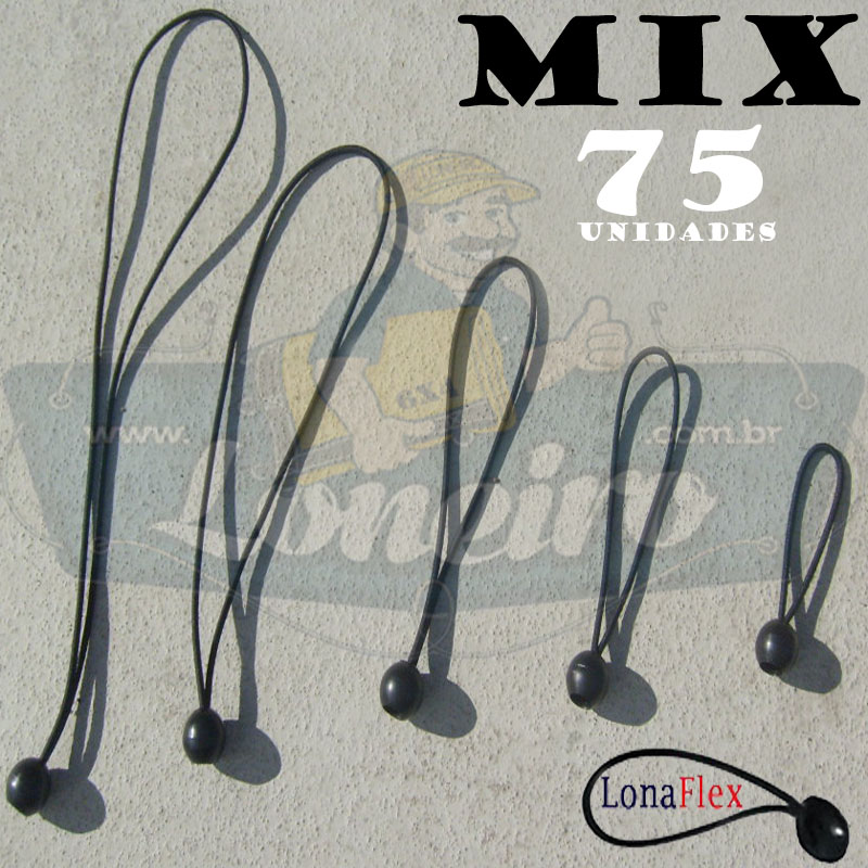 Elásticos Bola de Fixação LonaFlex MIX com 75 Unidades